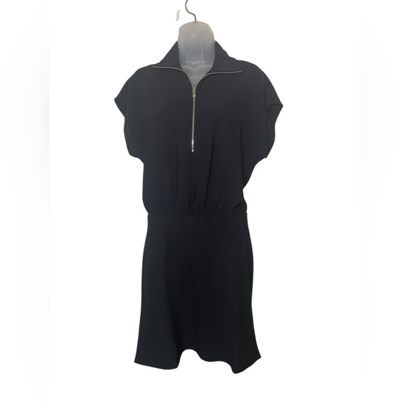 Amanda Uprichard Black Zip Front Dress NWT Size Medium - Picture 2 of 6